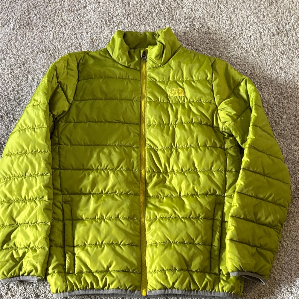 The North Face Lime Quilted Jacket for Kids xxl or womens small